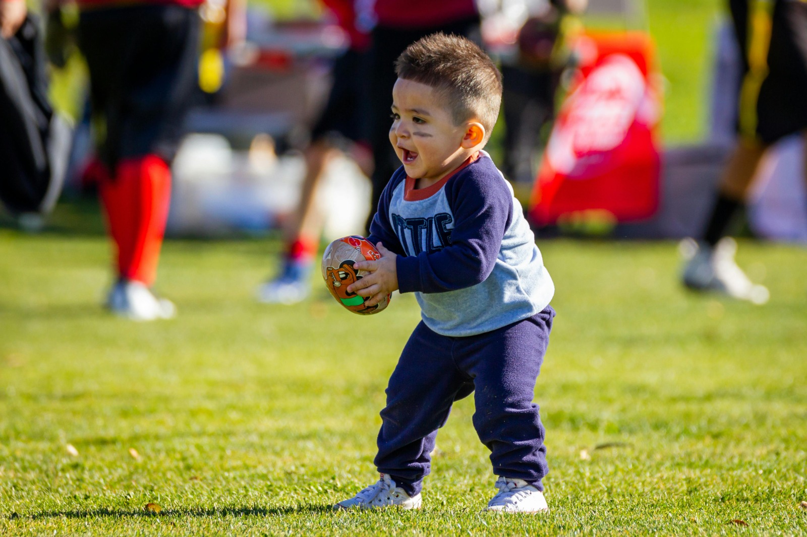 A child doing physical therapy exercises